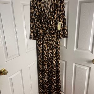Cheetah Print  wide leg jumpsuit
